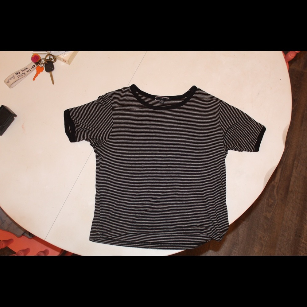 Striped Brandy Melville crop top.